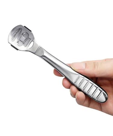 Ucunjia Stainless Steel Foot Scraper & Pedicure Set - Corneal Remover with 10 Replacement Blades for Hand & Feet Care - Effective Foot Care Solution - Buy Online on GoSupps.com