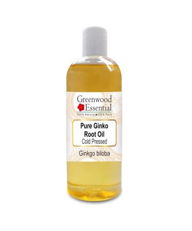 Greenwood Essential Pure Ginko Root Oil (Ginkgo biloba) Natural Therapeutic Grade Cold Pressed 200ml (6.76 oz)