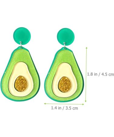GOOHOCHY 1 Pair Avocado Earrings Avocado Gifts Avocados Fresh Earrings for Women Trendy Avacado Sushi Go Crystal Dangle Earrings Pendant Earrings Sequins Acrylic - Buy Online on GoSupps.com