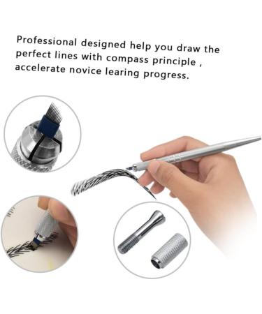 FRCOLOR Eyebrow Pen 1pc Embroidery Silver Eyebrow Thin Pen Manual Multifunction Pointed Slender Single-end - Buy Online on GoSupps.com