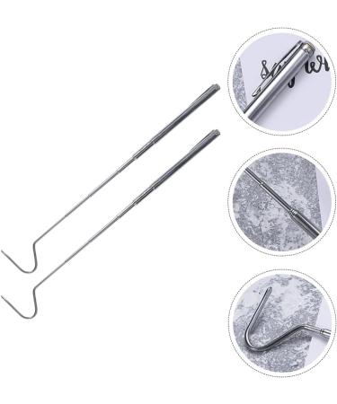 Yardwe 2pcs Snake Grabbers - 68cm Reptile Grabber & Snake Tong for Catching and Controlling Snakes - Silver Snake Hook for Rattle Snake Catcher - Buy Online on GoSupps.com