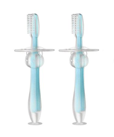 Clean silicone toothbrush for baby gum care hand toothbrush with suction cup toddler toothbrush for age 1-3 years old bathroom
