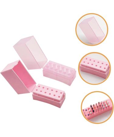 2pcs grinding head storage box nail drill bit container nail bit display holder nail bit organizer para u as nail drill bits container product plastic small round hole 8x7.2cm As Shown - Buy Online on GoSupps.com