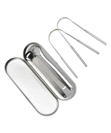 Tongue scraping tongue cleaning tool tongue cleaner tongue scraper set stainless steel smoothing of surfaces of safe tongue cleaning tools