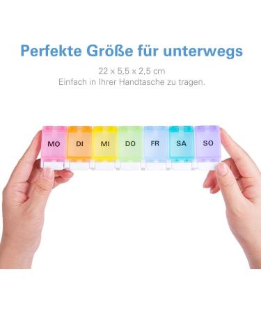 BUG HULL 7-Day Pill Box with 7 Compartments Easy to Open Rainbow Design | International Shipping Available - Buy Online on GoSupps.com