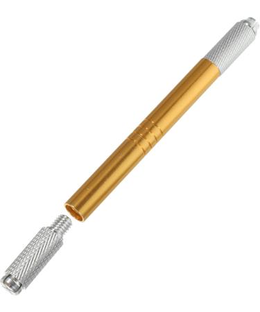 Healeved 5pcs Tattooing Brow Pen Eyebrow Pen Dual End Microblading Pen Tattooing Eyebrow Pen 0.8x0.8x12.1cmx5pcs Goldenx5pcs - Buy Online on GoSupps.com