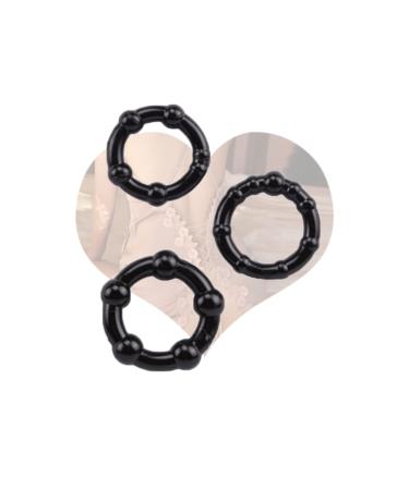 Set with 3 black silicone rings.