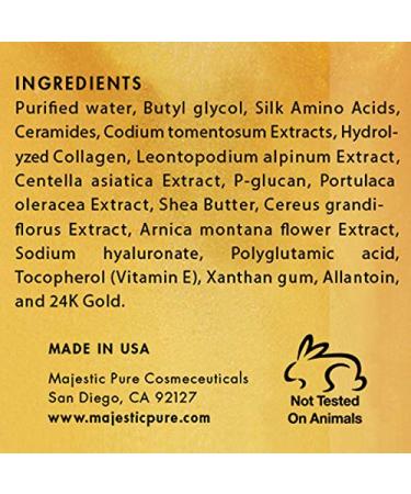 MAJESTIC PURE Gold Facial Mask - Anti-Aging Ancient Formula - 8.8 Oz - Buy Online on GoSupps.com