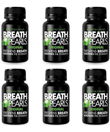 Breath Pearls Original 150 Softgels x 6 Pack (900 Softgels) - Freshens Bad Breath Mints