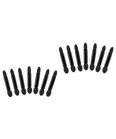 Housoutil 200 pcs Makeup Shadow Sponge Eyeshadow Brush Eye Tipped Black Double-ended Mx2pcs Blackx2pcs