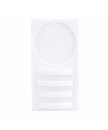 Beauty7 U Curved 2-in-1 Eyelash Extension Holder & Jade Stone Adhesive Pallet - Perfect for False Lashes (White - Buy Online on GoSupps.com