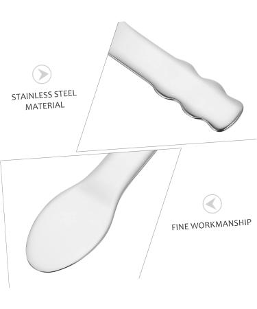 Gogogmee Stainless Steel Spoon Skin Caring Tool Facial Scoop Makeup Pick Spoons Cream Scoops Beauty Spatulas Facial Spoon Facial Cream Spoons Makeup Supply 6.5x2x0.2cm Silver - Buy Online on GoSupps.com
