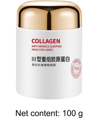 Collagen Sleeping Mask Leave In The Night With A Firm And Tight Formula 100 G Collagen Sleeping Mask Overnight Wrap Mask Elasticity And Hydration Care For Glowing Skin - Buy Online on GoSupps.com