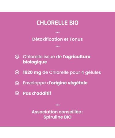 Laboratoire Beauchamp - Dietary supplement CHLORELLE ORGANIC - 120 capsules - Tone - Detoxification - Defenses of the body - Chlorophyll - Developed in France - Buy Online on GoSupps.com