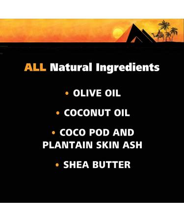 DST African Style Black Rock Egyptian Musk Bar Soap 3-Pack for Darker Skin Tones - 4.5oz Each with Sea Salt, Olive Oil, Coconut Oil, Shea Butter - Buy Online on GoSupps.com