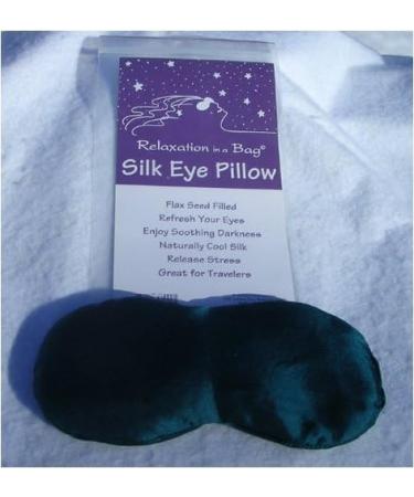 Teal Silk Eye Pillow | Flax Seed Filled | Relaxation in a Bag - Buy Online on GoSupps.com