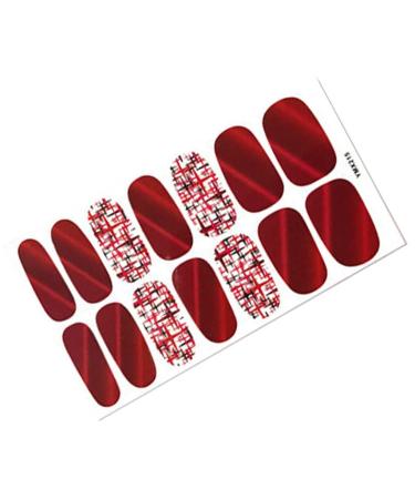 dijiusidy Nail Art Stickers Self-Adhesive Fingernail Decal with Strap Glue DIY Art Decor Full Cover Manicure Kits for Women Girls YMX215