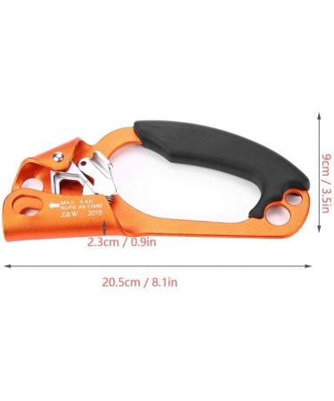 TBET Hand Ascender Rope Clamp - Right-Handed Climbing Equipment for 8mm-13mm Rope | Durable Climbing Handle in Green/Orange/Gray - Buy Online on GoSupps.com