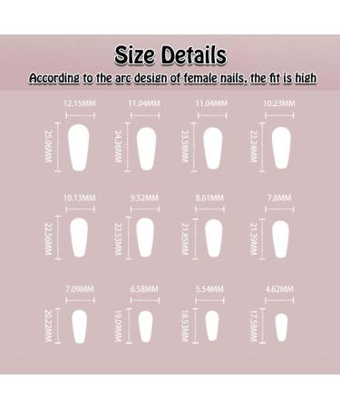 Ombre White Press On Nails - Short Medium Coffin Fake Nails Set with Glue | Gradient French Tip Acrylic Manicure for Wedding & Birthday - 26 Piece Set - Buy Online on GoSupps.com