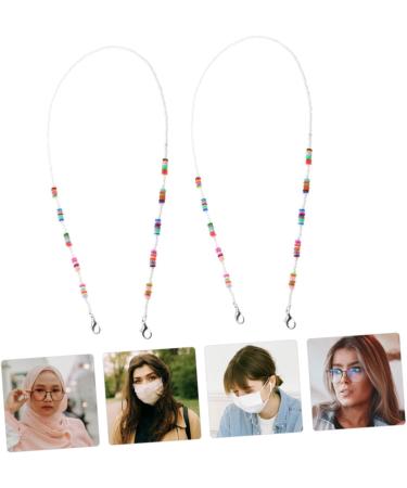 Minkissy 2-Pack Anti-Drop Chain for Kids Glasses - Soft Acrylic Lanyard and Masking Band for Elementary School Ideal for Glasses and Face Masks - Buy Online on GoSupps.com