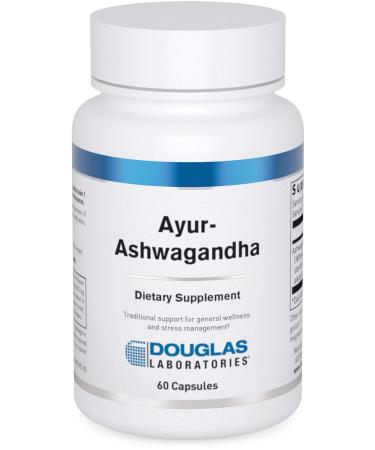 Douglas Laboratories Ayur-Ashwaganda (Indian Ginseng) | Ayurvedic Herb to Support Energy Production Mental and Physical Health | 60 Capsules Standard Packaging