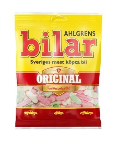 Ahlgrens Bilar Original Fruity Candy 125g (Pack of 3)