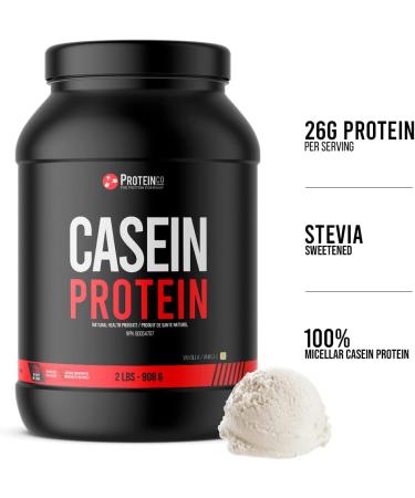 ProteinCo | 100% Casein Protein Micellar | Stevia & Natural flavour | 2 Lbs | Vanilla Flavour - Buy Online on GoSupps.com