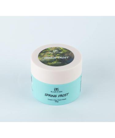 Blaze O Skin Spring Frost Green Clay Mask 40g - Detoxifying Face Mask for Excess Sebum Impurities & Dead Skin Exfoliation - Nourish & Revitalize with Montmorillonite - Buy Online on GoSupps.com