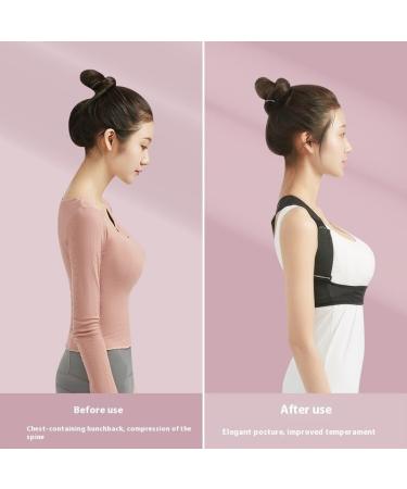 Lewey Invisible Posture Corrector for Women Back Straightening Belt Hunchback Prevention Body Shape Correction Device (Color : Black Size : M (height 160-170cm)) M (height 160-170cm) Black - Buy Online on GoSupps.com