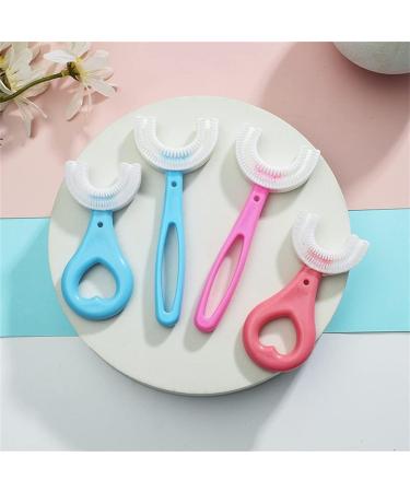 Buy Fkxczn 2-Piece U-Shape Toothbrush Set for Kids 6-12 - 360 Cleaning Silicone Brush Head Whitening Massage - International Shipping Available - Buy Online on GoSupps.com