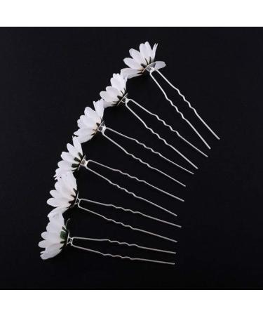 FRCOLOR Daisy Hair Clips 12Pcs - Bridal Floral Bobby Pins for Wedding Beach Party - Buy Online on GoSupps.com