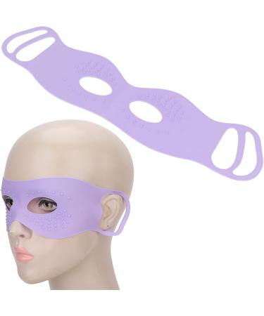 Qukaim Silica Gel Eye Patch Silicone Hanging Ear Eye Pad Washable Double Sided Eye Patch with Eye Holes Purple - Buy Online on GoSupps.com