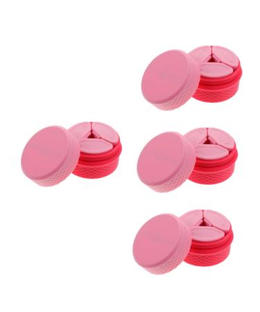 minkissy 4 Sets Cream Box Travel Dispenser Silicone Molds Makeup Containers Empty Sample Container Travel Container for Cream Portable Cosmetic Organizer Portable Cosmetic Holder Cream Jar