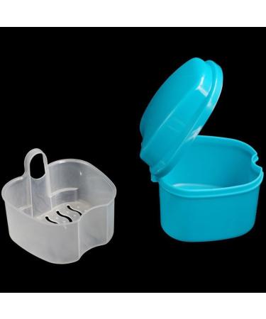 Denture Box for Teeth Storage | Sky Blue Denture Case with Hanging Net - Shop Internationally! - Buy Online on GoSupps.com