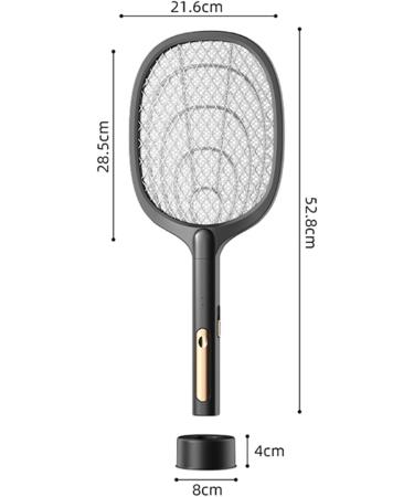 Electric Fly Swatter Racket Powerful Swatter 2 in 1 Electric Fly Killer Rechargeable Killer Lamp Portable Fly Killer Lamp for Indoor and Outdoor (Black) - Buy Online on GoSupps.com