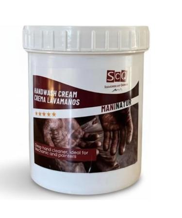 SCQ Soluciones con Qu mica Wash cream for difficult dirt | cleans hands with natural solids for mechanics 1 kg | Cleaning heavily soiled hands | Removes grease diesel oils inks