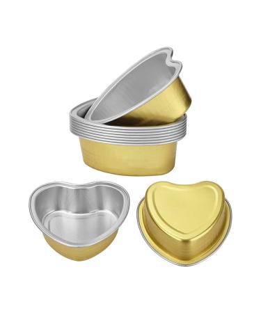 Auklopvzz gold wax light melting bowl aluminum foil shells hair removal tools of high -temperature -resistant container Friends gold/10 pcs