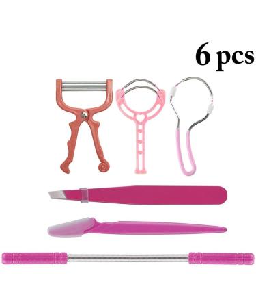 Portable Face Hair Removal Kit with Eyebrow Razor & Tweezer Spring Hair Remover for Unwanted Lip Chin Face Neck Hair - Buy Online on GoSupps.com