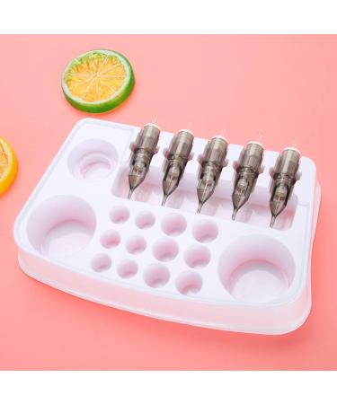Disposable Plastic Tattoo Cartridge Tray - 12pcs Needle Holder Stand | Tattoo Plate TYPE 2 - Buy Online on GoSupps.com