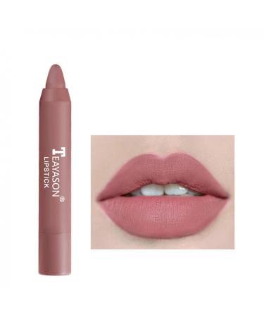 Matte Crayon Lipstick - Waterproof Moisturizing Velvet Smooth Lipstick for Women | Long-lasting Makeup Bunt Pin - 1 Piece - Buy Online on GoSupps.com