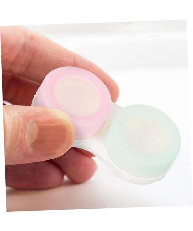 Solustrie Contact Lens Container & Mirror - Travel Organizer for Cosmetic Lenses | Portable Make-Up Lens Case | Invisible Plastic Design - Buy Online on GoSupps.com