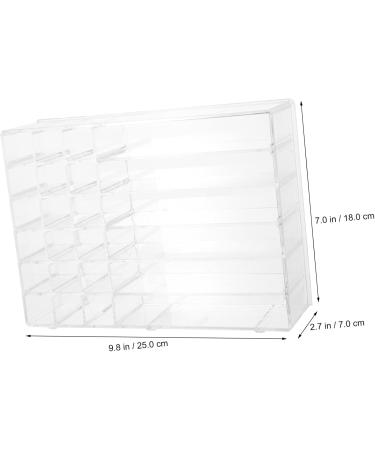 Housoutil 2pcs Transparent Desktop Simple Detachable Holder Items Durable Cosmetic Dressing Multi-Grid Table - Buy Online on GoSupps.com