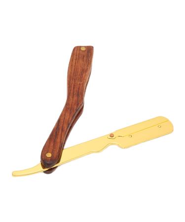 Manual razor professional hairdresser razor with straight edge in premium quality durable anti-slip wood straight vintage razor without blade for men S80-7 S80-7 gold knife holder