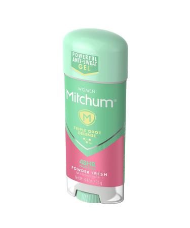 Mitchum Women's Clear Gel Powder Fresh Antiperspirant Deodorant 3.4 oz (Pack of 3) - Buy Online on GoSupps.com