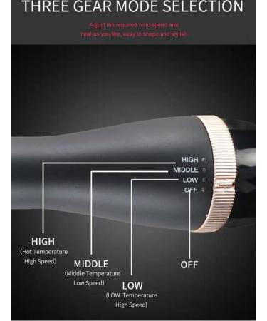 24K Gold Hair Dryer Brush - 1200W Ionic Technology Fast Styling for All Hair Types 3 Heat Settings U.S. Safety Approved - Buy Online on GoSupps.com