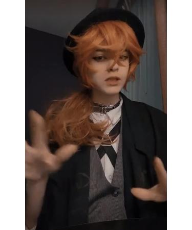 Layered Orange Cosplay Wig for Men + Wig Cap | Heat Resistant Anime Costume Wig for Halloween Party - Buy Online on GoSupps.com