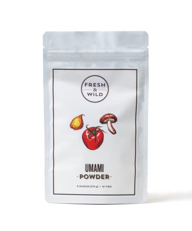 Fresh & Wild | Umami Seasoning Powder / Dust | All Natural, Vegan, Gluten-Free | For Cooking with Grilled Fish, Roasted Meats, Soups, Stews, Sausage & More| 6 oz | Gourmet, Chef-Inspired Ingredients