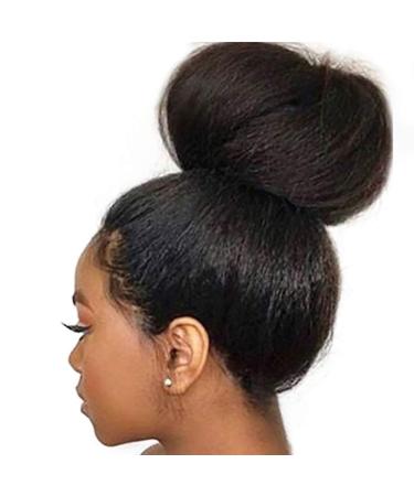 WIGRILS Synthetic Wig Kinky Straight Synthetic Hair Wig Glueless Yaki 100% Virgin Synthetic Lace Frontal Wigs 24inch