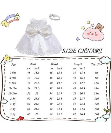 LZH Baby Girls Princess Dress with Bowknot Headwear | Formal Tutu Flower Dress for Birthday Party, Wedding & Christening | 18-24 Months White - Buy Online on GoSupps.com