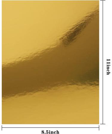 Gold Metallic Paper Sheets 60 Pack Golden Foil Mirror CardStock Shimmering Paper For Decorative Weddings & Birthdays Invitations Cardmaking & Paper Crafts Size 8.5 x 11 - Buy Online on GoSupps.com